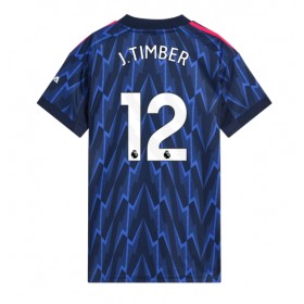 Dámské fotbalový oblečení Arsenal Jurrien Timber #12 Venkovní košile 2025-26 Krátkým Rukávem